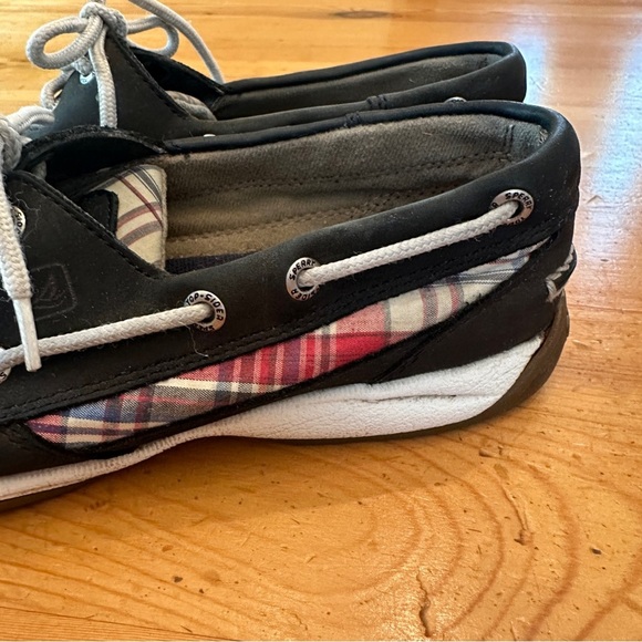 Sperry Top Sider Women's Plaid Boat Shoes dark brown size 8,5 - Picture 2 of 7
